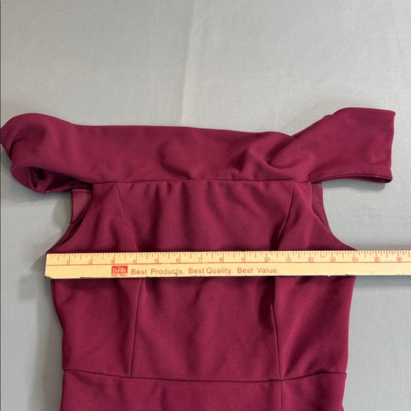 Lulus Maxi dress Burgundy - Off the shoulder - Size S - Picture 14 of 14